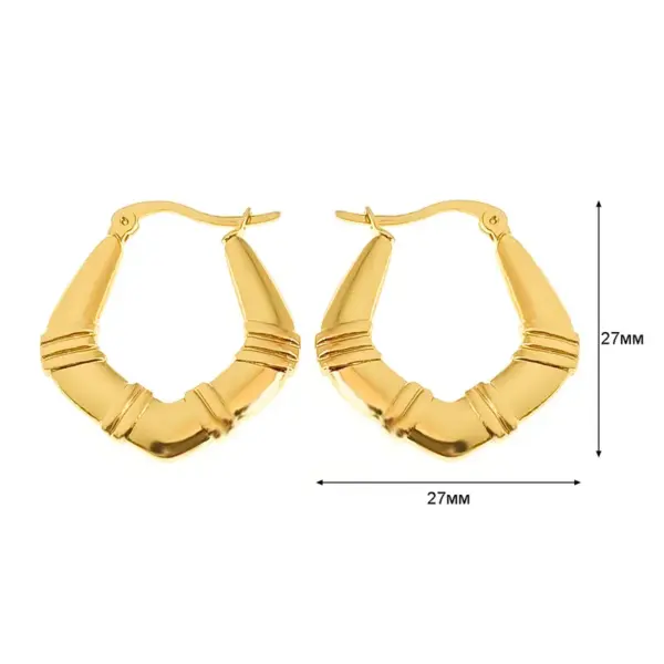 Wholesale 1 Pair Basic Simple Style Classic Style U Shape Geometric Round Plating Titanium Steel Earrings