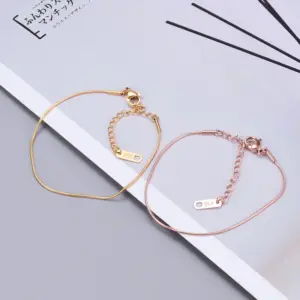 Wholesale Printing Anklet 304 Stainless Steel Waterproof Non Tarnish No Inlaid PVD Coated 18K Real Gold Plated Women'S Casual Cute Simple Style