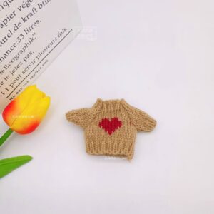 Rx130 sweater-khaki red heart