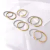 Wholesale Casual Simple Style Solid Color Stainless Steel Plating Bangle