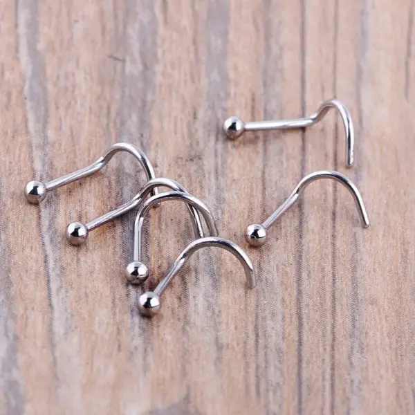 Wholesale Fashion Solid Color Stainless Steel Nose Studs 1 Piece Nose Pin