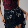 Wholesale Halloween Cross Tassel Pendant Waist Necklace