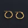 Wholesale Fashion Round Plating 201 Stainless Steel No Inlaid Earrings