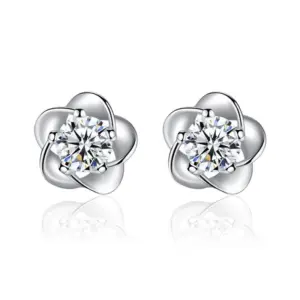 Plum Blossom Earrings 1 Carat