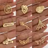 Wholesale Jewelry Retro Geometric 201 Stainless Steel 18K Gold Plated Irregular Plating Stainless Steel Necklaces