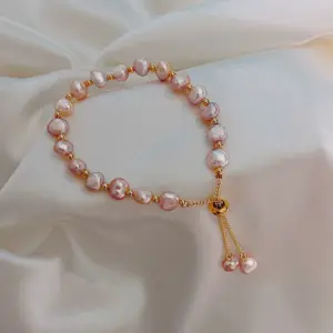 4# Bracelet-Pink Freshwater Pearl.