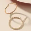 PVD Coated 14K Gold Plated Solid Color Stainless Steel Fashion Waterproof Non Tarnish Hoop Earrings