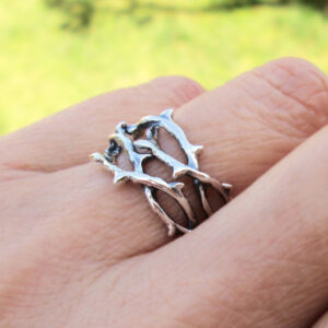 Wholesale Cross-border foreign trade Amazon thorn ring unique adjustable ring jewelry factory direct sales