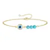 Wholesale Retro Devil's Eye Stainless Steel Turquoise Plating 18k Gold Plated Bracelets