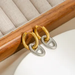 Gold Ear Ring Steel Pig Nose