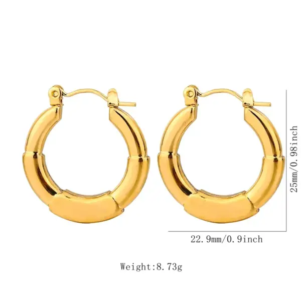 Wholesale Elegant Geometric/Heart/Waterdrop Solid 304 Stainless Steel Earrings Suitable For Women To Wear During Daily Commute Or Shopping