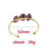 Retro Solid Color Natural Stone Bangle In Bulk