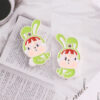 Wholesale Cartoon Rabbit Alloy Straight Hole DIY