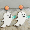 Wholesale Halloween Cute Pumpkin Wooden Earrings