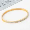 Wholesale Round Rose Stainless Steel Simple Style Bangle