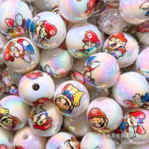 Wholesale Christmas Print Series Beads OLY Exclusive