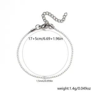 1.5mm Flat S / Steel Color