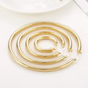 Wholesale PVD Coated 18K Gold Plated Geometric Stainless Steel Fashion Waterproof Non Tarnish Earrings