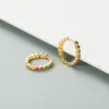 oly-c584b15cb9ed744f034e9af6542e3b65 Wholesale Fashion Geometric Inlaid Zircon Alloy Artificial Gemstones Copper Earrings