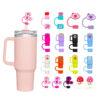 Wholesale Cross-border new food grade silicone Stanley straw dust cap independent packaging 10mm Creative straw cap