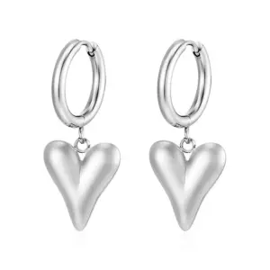 MS-246 Steel Sharp Heart Ear Clip