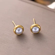 G3207 Pearl Earrings Gold