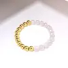 Wholesale Elegant Classic Style Round Freshwater Pearl Copper Beaded Handmade Plating Gold Plated Bracelets