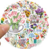 oly-c5a70efd531703165a3ed9dca964b774 Wholesale 50 Cross-border New Flower Graffiti Stickers Cartoon Bouquet Waterproof Decorative Luggage Laptop Phone Stickers