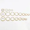 Real Gold Plated Geometric Round 304 Stainless Steel Simple Style Waterproof Non Tarnish Earrings