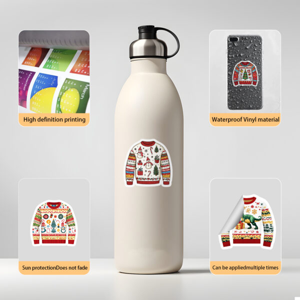 oly-c5aca028a331f7fe1071fdffca65f0ba Wholesale 50 Christmas sweater graffiti stickers decorative stickers creative Christmas stickers