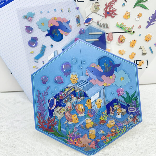 oly-c5ad282bb54c33e3ee98caaad316d047 Wholesale Ocean World Landscaping Stickers Cartoon Microscopic Scenes Fun DIY Decompression Toys Free Clip Art
