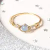 Wholesale Lady Star Brass Rings Star Gem Copper Rings