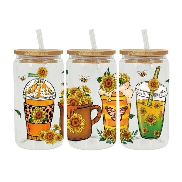 Wholesale Autumn style 16oz Cup UV DTF Wraps