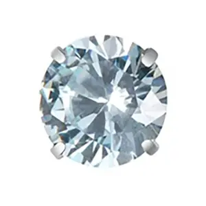 Titanium Natural Color Pointed Bottom (imported Light Sea Blue) / M0.9 Thread*4mm