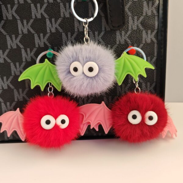 Wholesale Cute Cartoon Little Devil Plush Ball Pendant Funny Style Student Bag Keychain Accessories Fur Ball Manufacturer