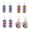 oly-c5e277686ca532dae27e3d27d081a415 Wholesale Spring and Summer Bohemian Color Flower Pendant Earrings Women Wooden Double-Sided Earrings Camping Holiday Gift