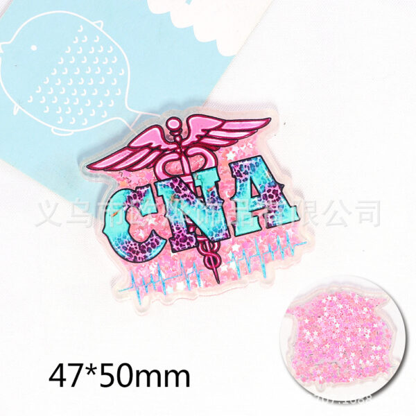 oly-c5e2d1ce64b4054eee6d9bb636955a5d Wholesale New Star quicksand cartoon small animal pencil bag jewelry acrylic pin cute DIY patch