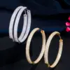 1 Pair Vintage Style Circle Solid Color Plating Inlay Copper Zircon Gold Plated Hoop Earrings