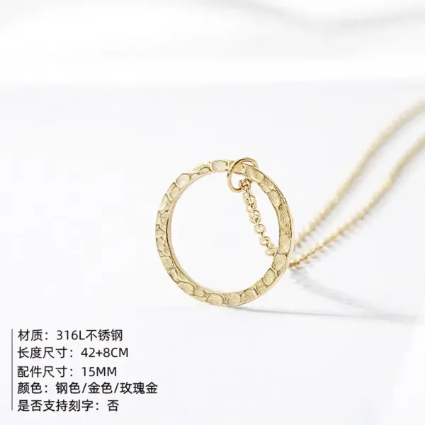 oly-c5e3972c65bc3d67ae0c7acdc9a5f17a Wholesale PVD Coated 14K Gold Real Gold Plated Geometric Stainless Steel Fashion Waterproof Non Tarnish 304 Stainless Steel Necklace