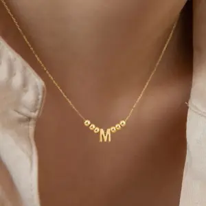 Wholesale 201 Stainless Steel 304 Stainless Steel Copper Letter Pendant Necklace