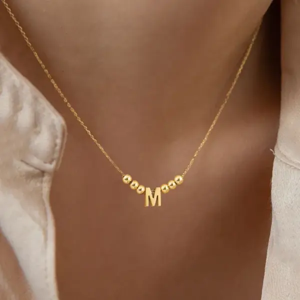 Wholesale 201 Stainless Steel 304 Stainless Steel Copper Letter Pendant Necklace