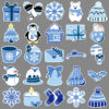 Wholesale 50pcs/pack blue winter cartoon Christmasstickers