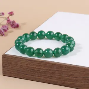 7a Optimized Green Agate Bracelet / Diameter 6.1-6.8mm (about 30-32 Pieces)