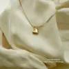 Wholesale PVD Coated 18K Gold Plated Geometric 304 Stainless Steel Simple Style Waterproof Non Tarnish 304 Stainless Steel Necklace