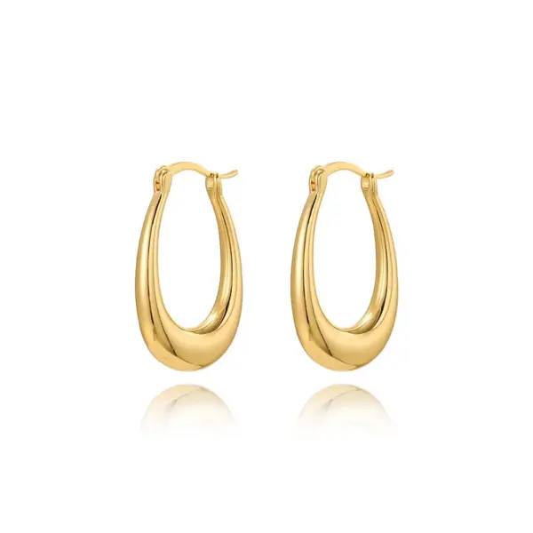 Wholesale 1 Pair Retro Lady U Shape Heart Shape Twist Plating Copper 18k Gold Plated Earrings