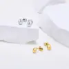 Wholesale PVD Coated Gold Plated Water Droplets 304 Stainless Steel Simple Style Waterproof Non Tarnish 304 Stainless Steel Ear Studs