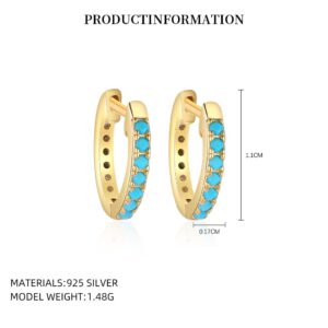E2539-gold color/pair / 925 silver