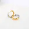 Wholesale 1 Piece Fashion Color Block Plating Stainless Steel Earrings