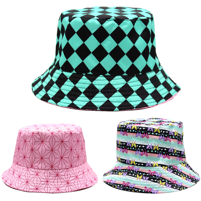 Wholesale Cross-border Amazon Explosions Hat Animation Printed Fisherman Hat Korean-style All-match Japanese Sunshade Basin Hat