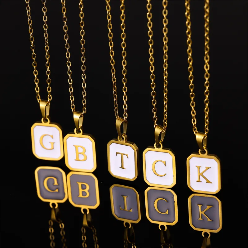 Wholesale PVD Coated Letter Stainless Steel Casual Simple Style Artistic 201 Stainless Steel Pendant Necklace